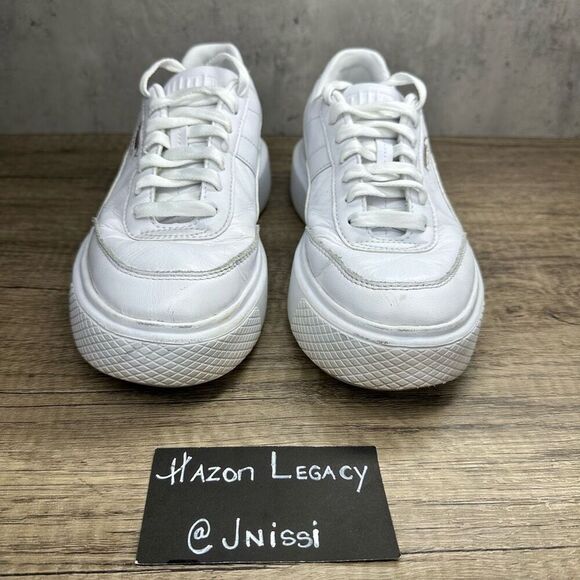 Puma~Women’s~”Oslo Maja”~White/Blue Platform Trainers Sneakers~Size 7 - Picture 3 of 8